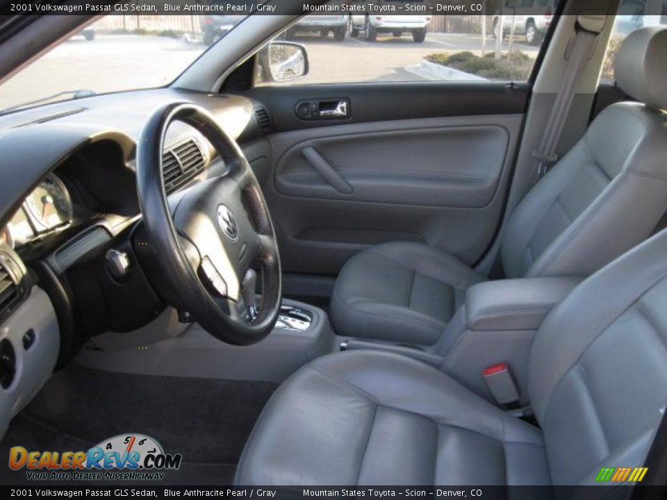 2001 Volkswagen Passat GLS Sedan Blue Anthracite Pearl / Gray Photo #9