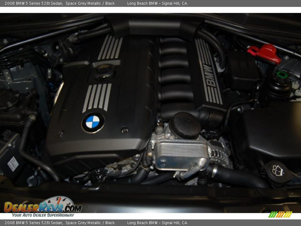 2008 BMW 5 Series 528i Sedan Space Grey Metallic / Black Photo #17