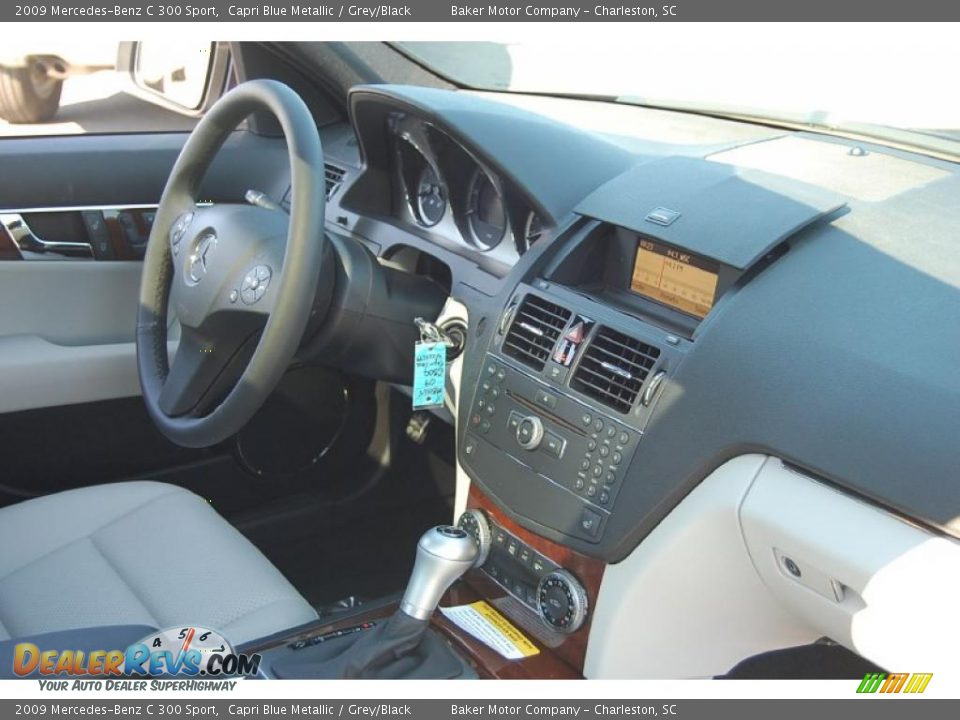 2009 Mercedes-Benz C 300 Sport Capri Blue Metallic / Grey/Black Photo #11