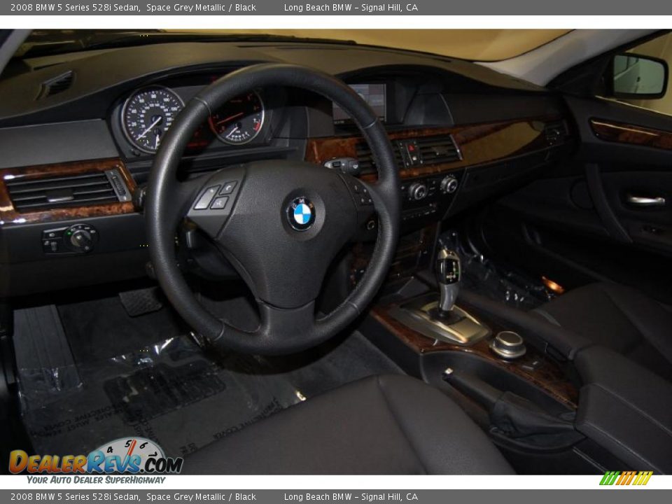 2008 BMW 5 Series 528i Sedan Space Grey Metallic / Black Photo #18