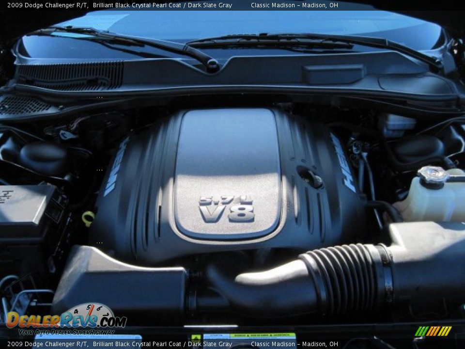 2009 Dodge Challenger R/T Brilliant Black Crystal Pearl Coat / Dark Slate Gray Photo #30