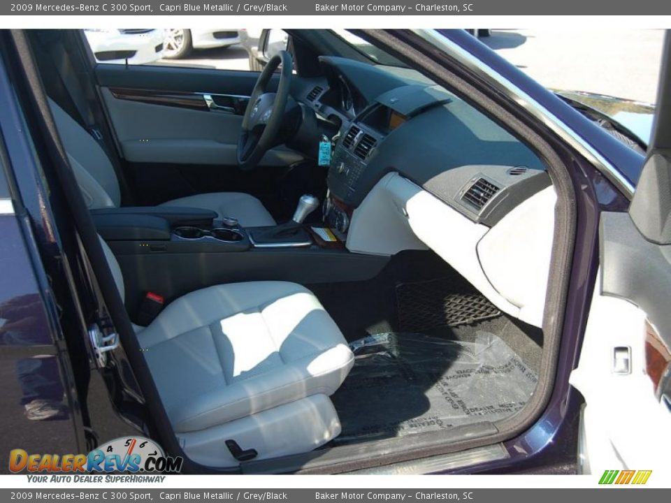 2009 Mercedes-Benz C 300 Sport Capri Blue Metallic / Grey/Black Photo #12