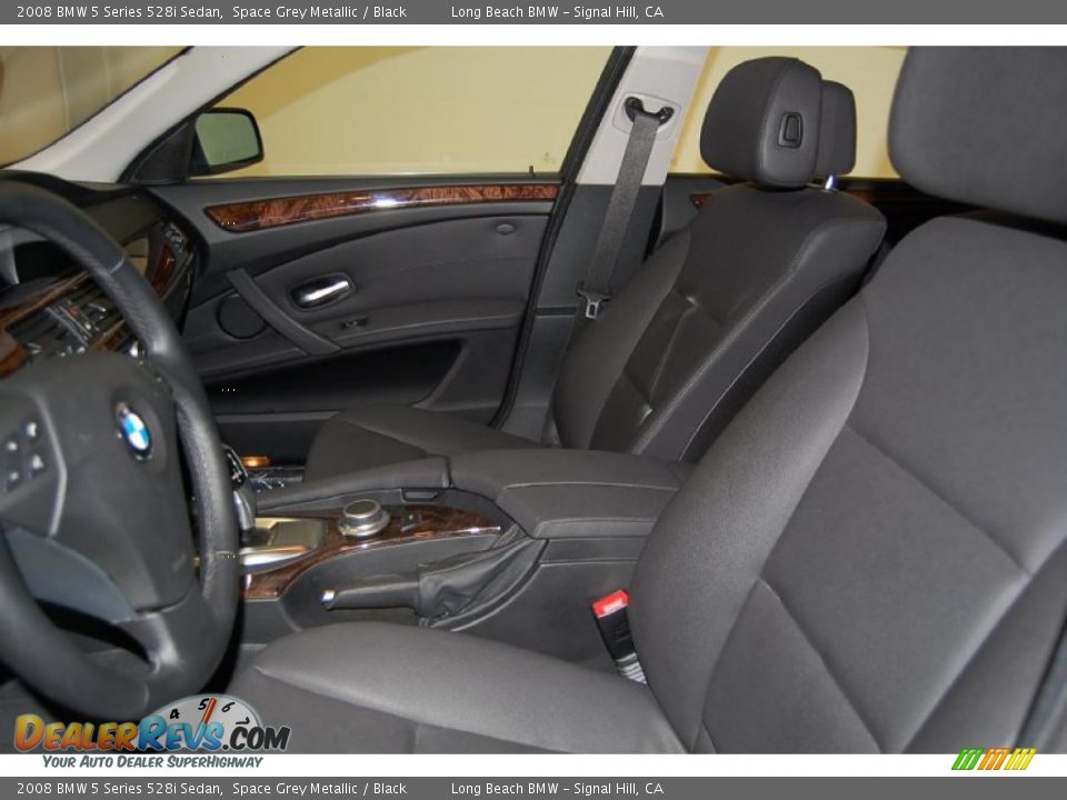 2008 BMW 5 Series 528i Sedan Space Grey Metallic / Black Photo #19