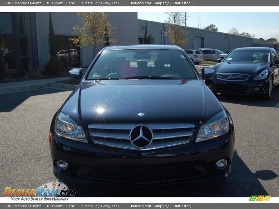 2009 Mercedes-Benz C 300 Sport Capri Blue Metallic / Grey/Black Photo #14