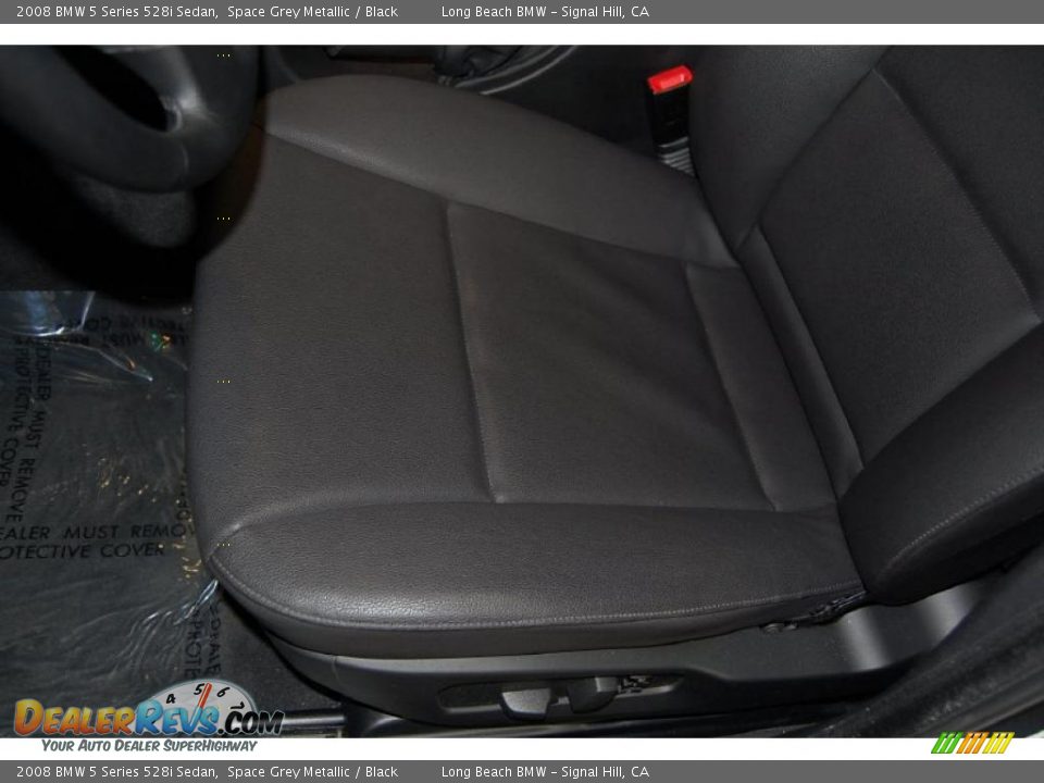 2008 BMW 5 Series 528i Sedan Space Grey Metallic / Black Photo #21