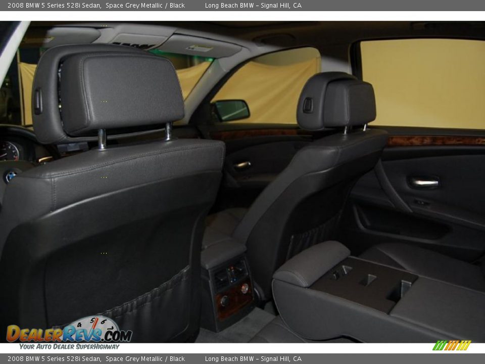 2008 BMW 5 Series 528i Sedan Space Grey Metallic / Black Photo #22