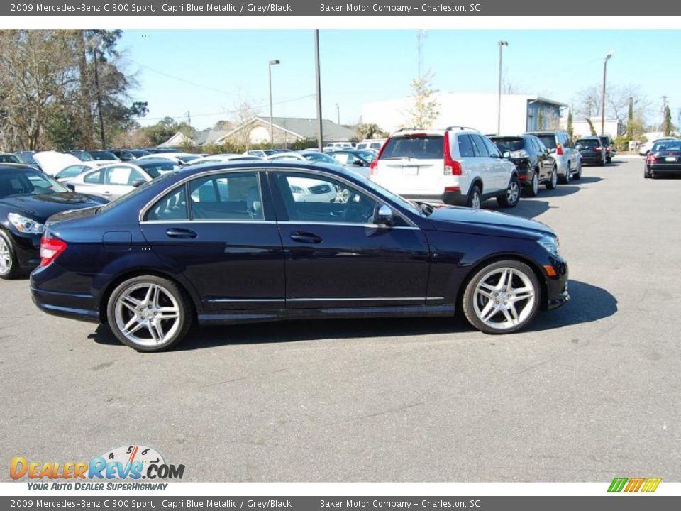 2009 Mercedes-Benz C 300 Sport Capri Blue Metallic / Grey/Black Photo #15