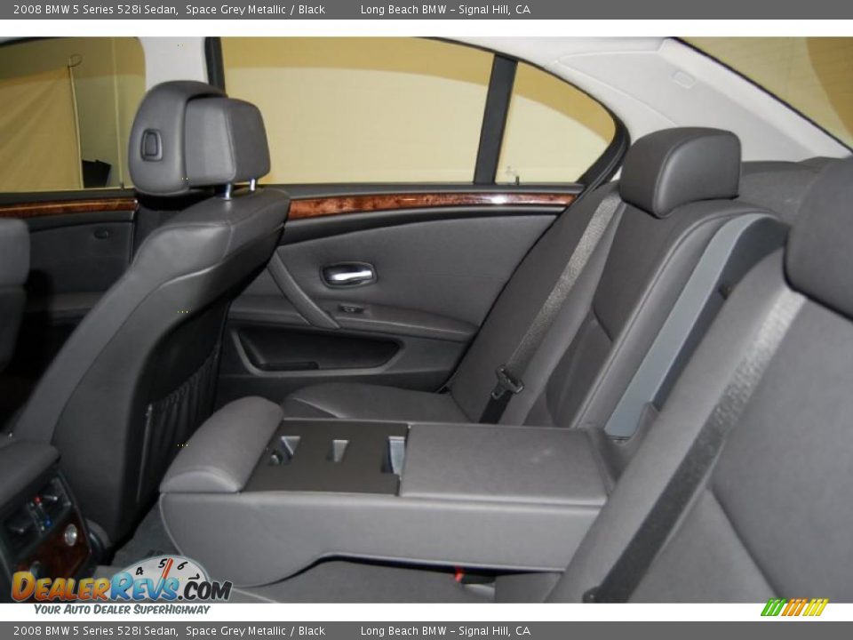 2008 BMW 5 Series 528i Sedan Space Grey Metallic / Black Photo #23