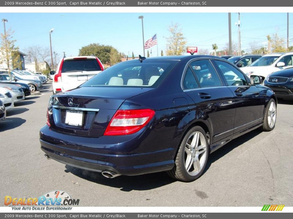 2009 Mercedes-Benz C 300 Sport Capri Blue Metallic / Grey/Black Photo #16