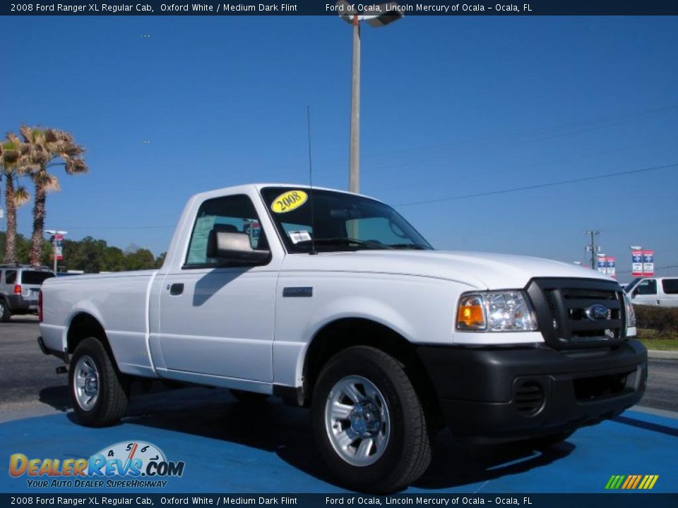 2008 Ford Ranger XL Regular Cab Oxford White / Medium Dark Flint Photo #7