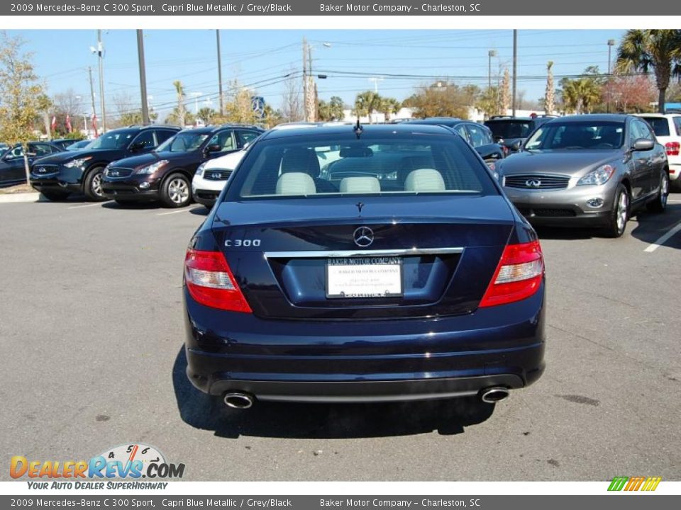2009 Mercedes-Benz C 300 Sport Capri Blue Metallic / Grey/Black Photo #17