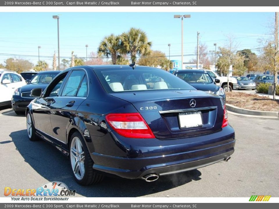 2009 Mercedes-Benz C 300 Sport Capri Blue Metallic / Grey/Black Photo #18