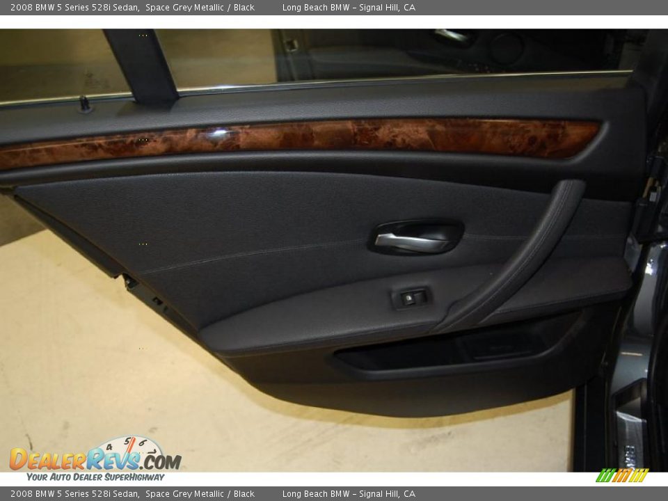 2008 BMW 5 Series 528i Sedan Space Grey Metallic / Black Photo #26
