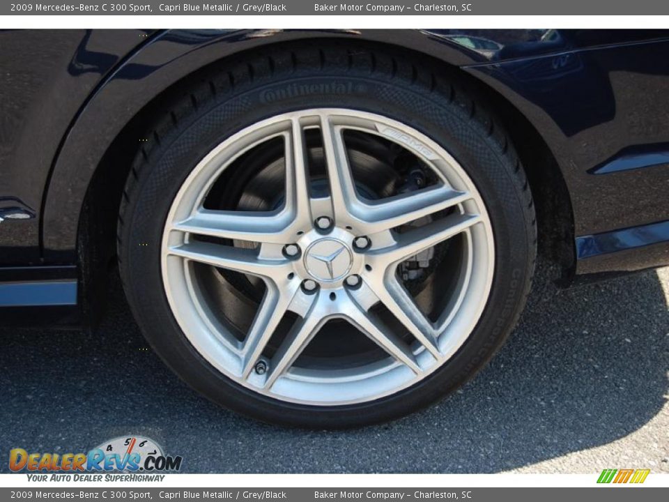 2009 Mercedes-Benz C 300 Sport Capri Blue Metallic / Grey/Black Photo #19