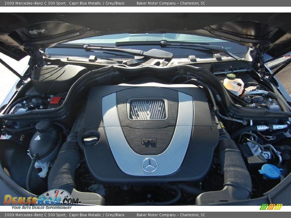 2009 Mercedes-Benz C 300 Sport Capri Blue Metallic / Grey/Black Photo #21
