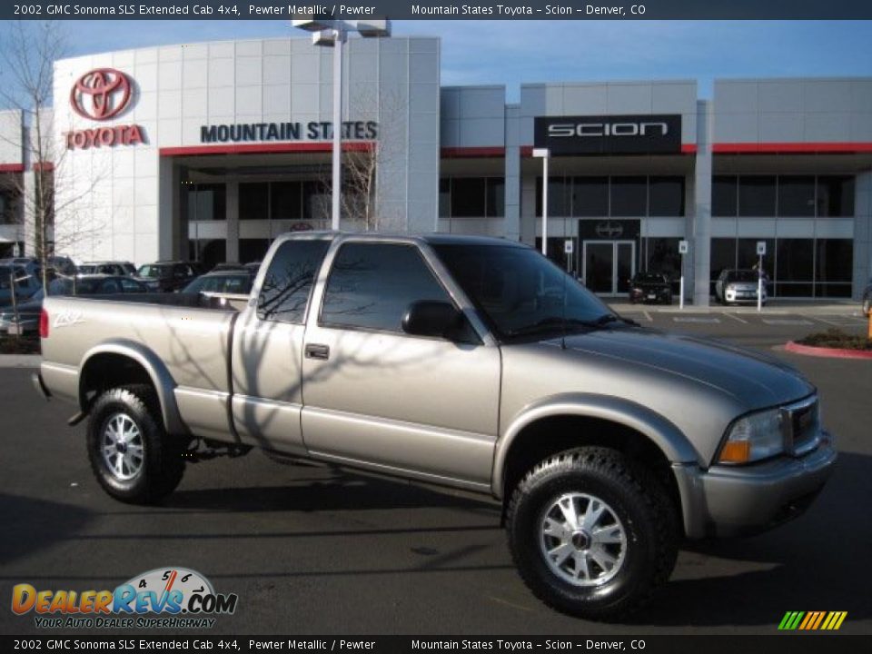 2002 GMC Sonoma SLS Extended Cab 4x4 Pewter Metallic / Pewter Photo #1