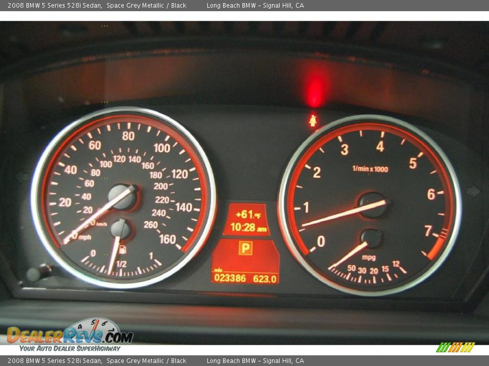 2008 BMW 5 Series 528i Sedan Space Grey Metallic / Black Photo #29