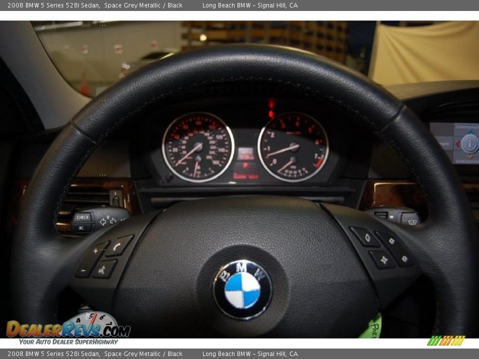 2008 BMW 5 Series 528i Sedan Space Grey Metallic / Black Photo #30