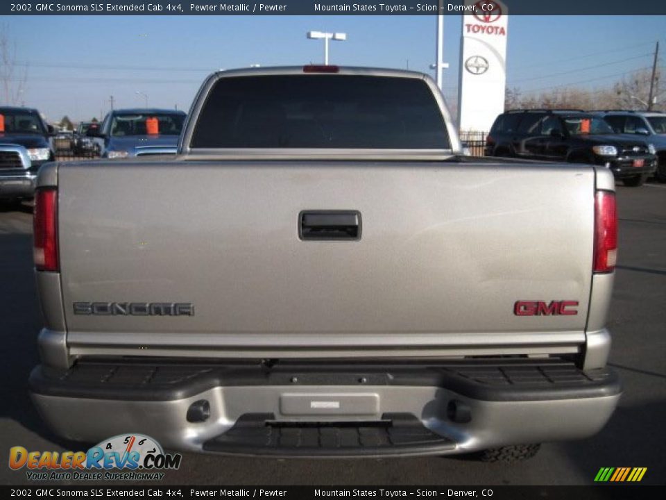 2002 GMC Sonoma SLS Extended Cab 4x4 Pewter Metallic / Pewter Photo #3
