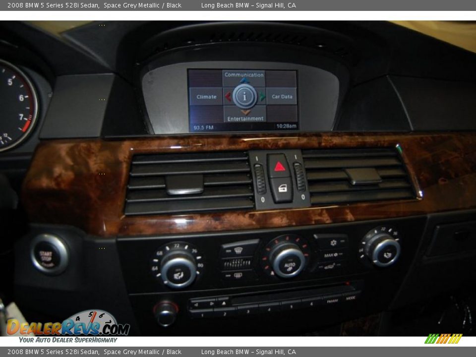 2008 BMW 5 Series 528i Sedan Space Grey Metallic / Black Photo #32