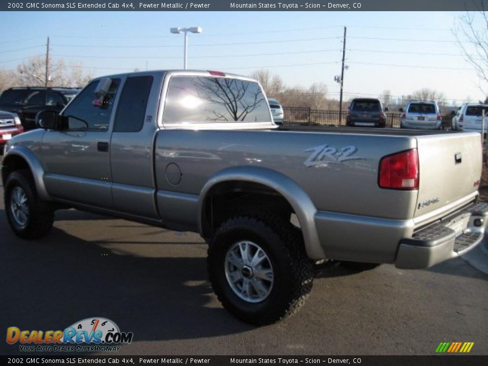 2002 GMC Sonoma SLS Extended Cab 4x4 Pewter Metallic / Pewter Photo #4