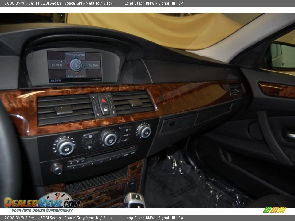 2008 BMW 5 Series 528i Sedan Space Grey Metallic / Black Photo #34