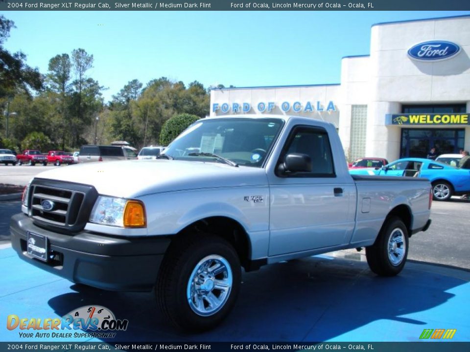 2004 Ford Ranger XLT Regular Cab Silver Metallic / Medium Dark Flint Photo #1