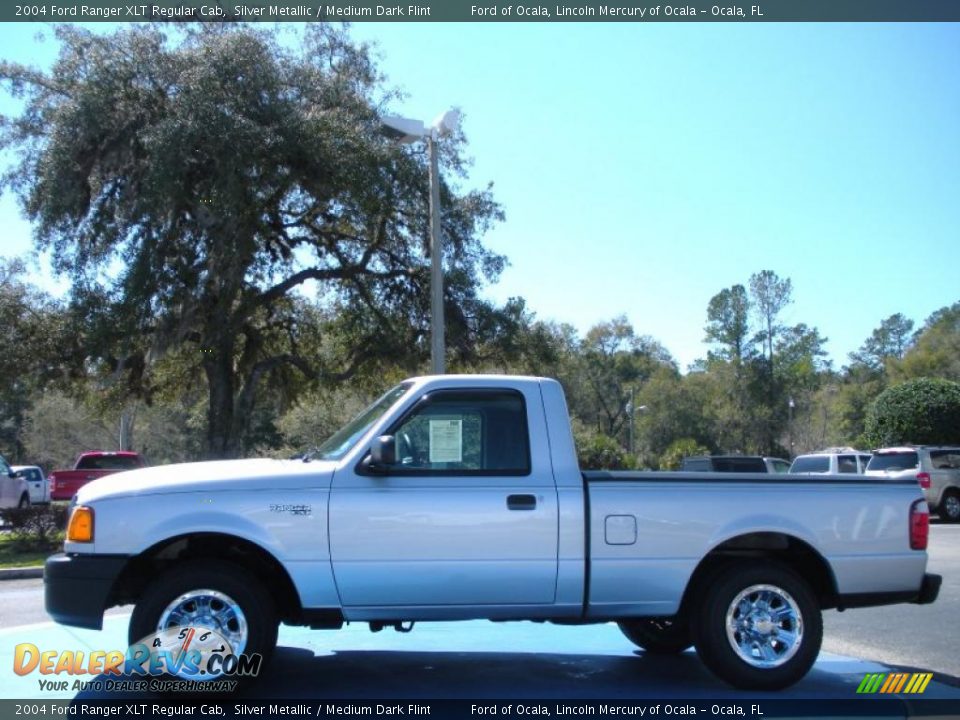 2004 Ford Ranger XLT Regular Cab Silver Metallic / Medium Dark Flint Photo #2