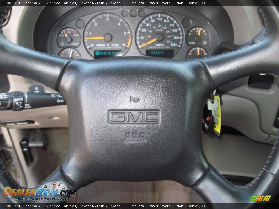 2002 GMC Sonoma SLS Extended Cab 4x4 Pewter Metallic / Pewter Photo #14