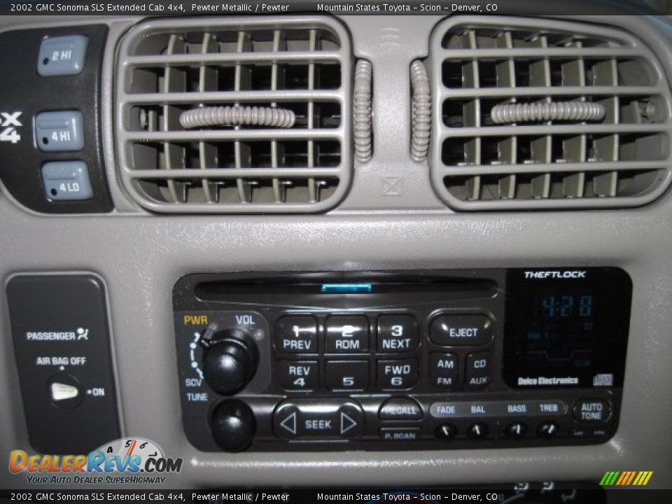 2002 GMC Sonoma SLS Extended Cab 4x4 Pewter Metallic / Pewter Photo #15