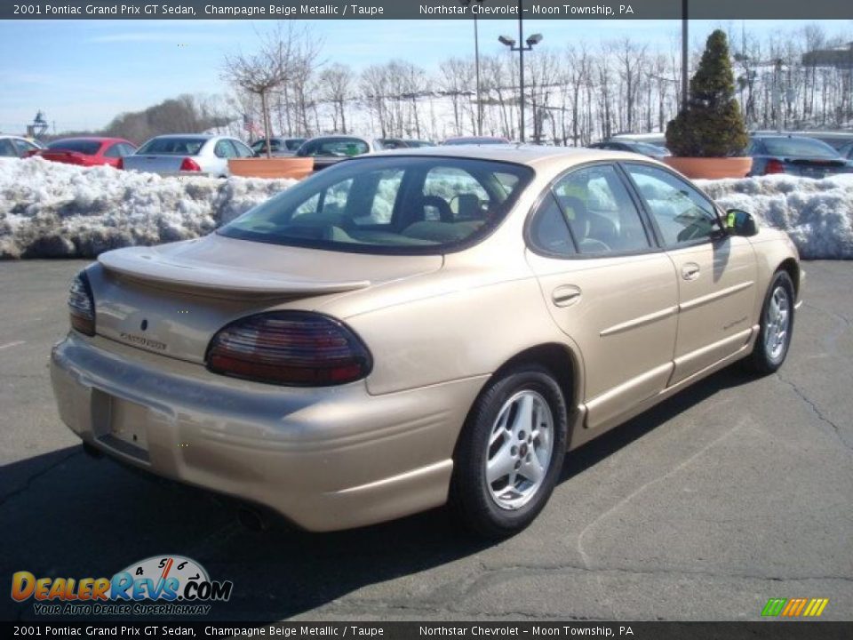 2001 Pontiac Grand Prix GT Sedan Champagne Beige Metallic / Taupe Photo #3