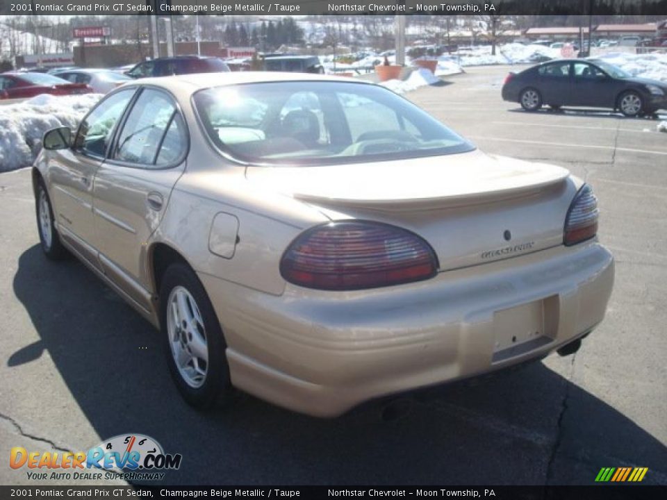 2001 Pontiac Grand Prix GT Sedan Champagne Beige Metallic / Taupe Photo #5