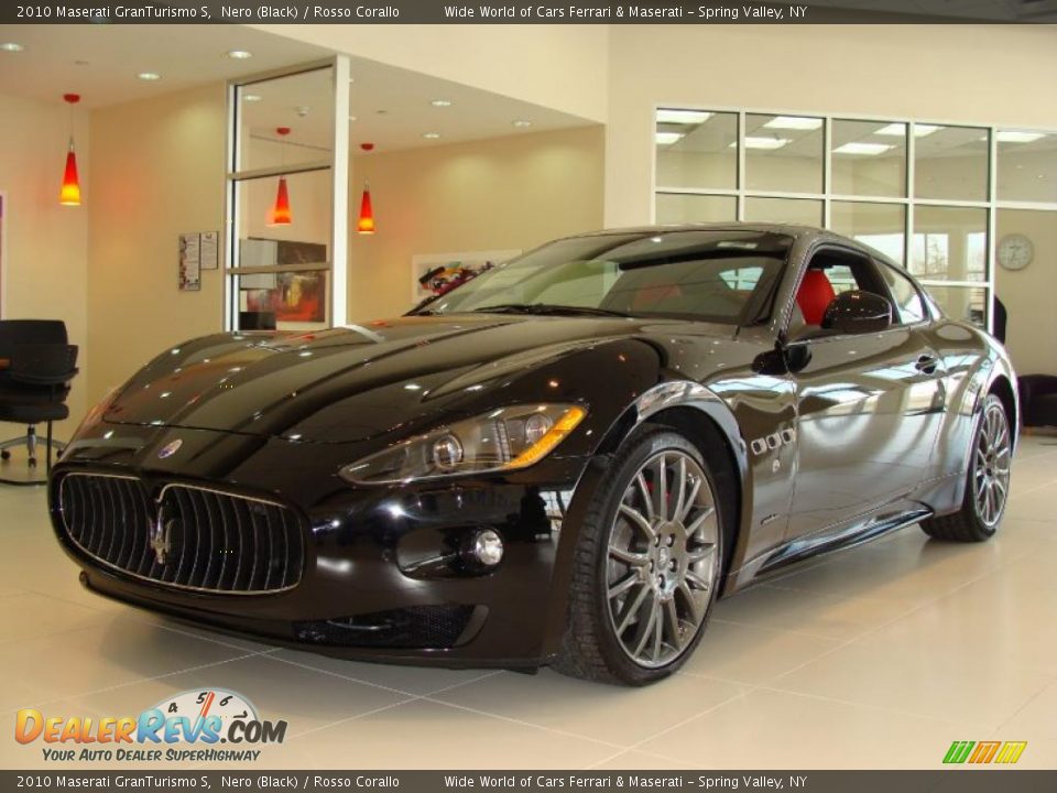 2010 Maserati GranTurismo S Nero (Black) / Rosso Corallo Photo #1