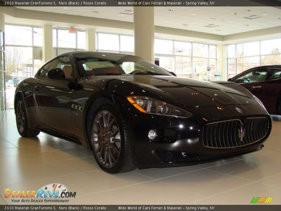 2010 Maserati GranTurismo S Nero (Black) / Rosso Corallo Photo #3