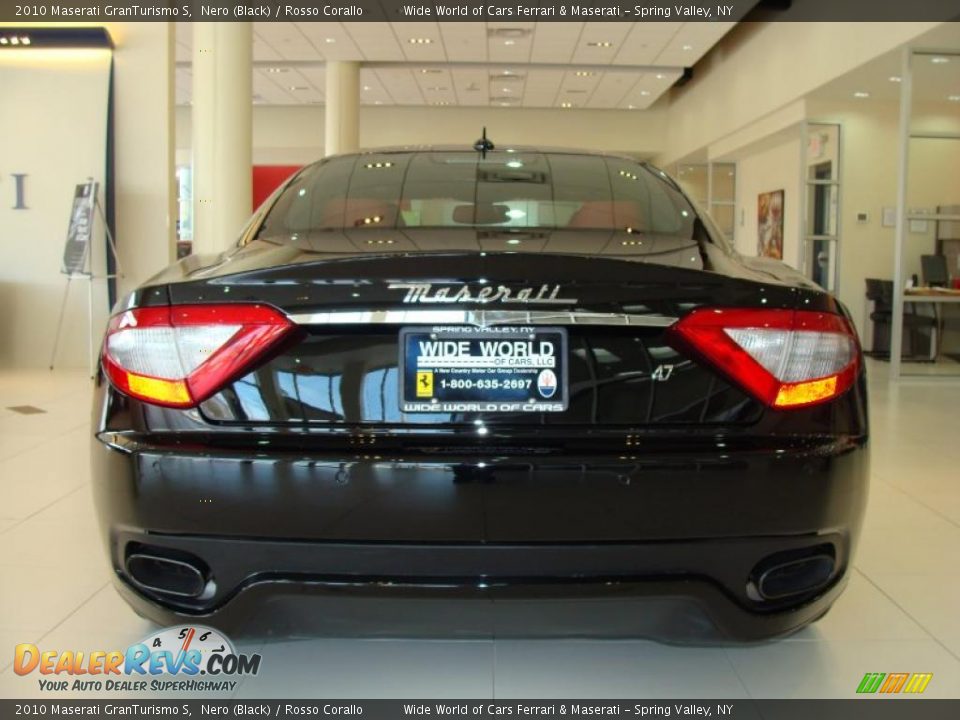 2010 Maserati GranTurismo S Nero (Black) / Rosso Corallo Photo #7