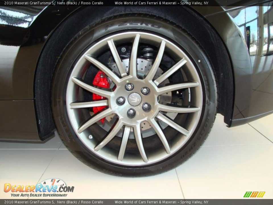 2010 Maserati GranTurismo S Nero (Black) / Rosso Corallo Photo #9