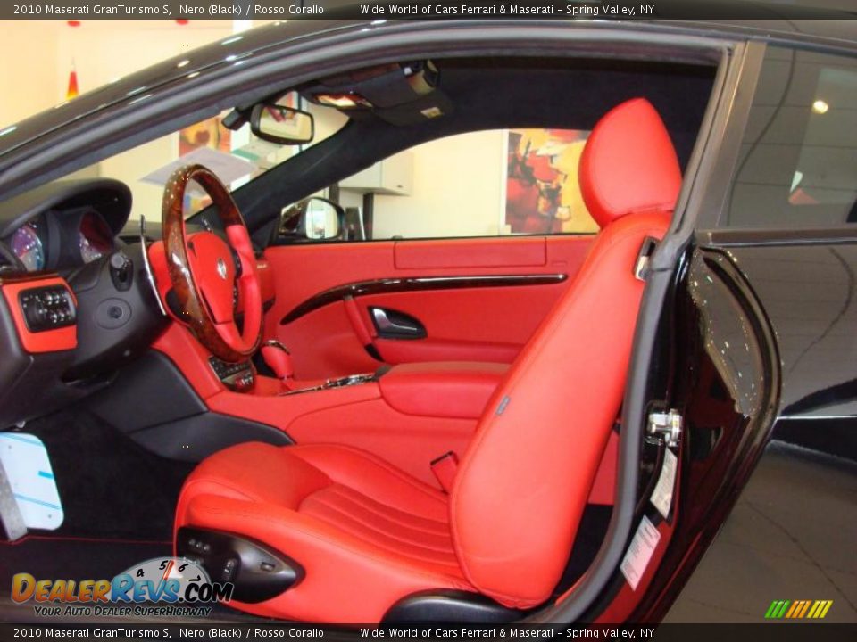 2010 Maserati GranTurismo S Nero (Black) / Rosso Corallo Photo #10