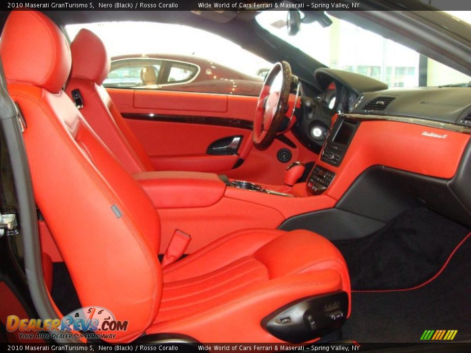 2010 Maserati GranTurismo S Nero (Black) / Rosso Corallo Photo #15
