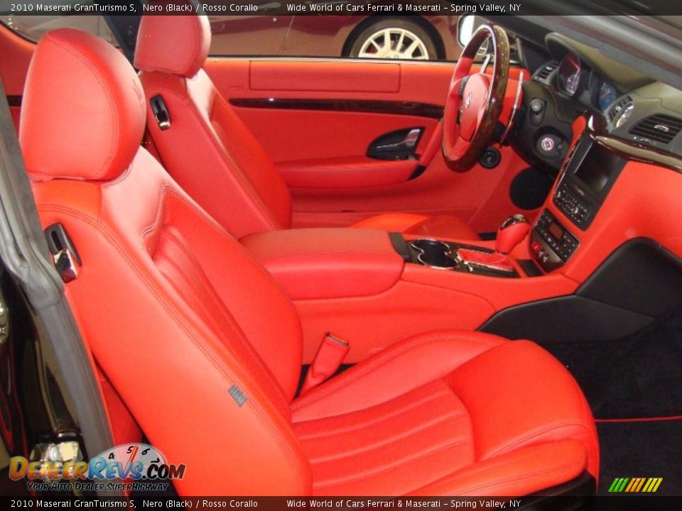 2010 Maserati GranTurismo S Nero (Black) / Rosso Corallo Photo #16