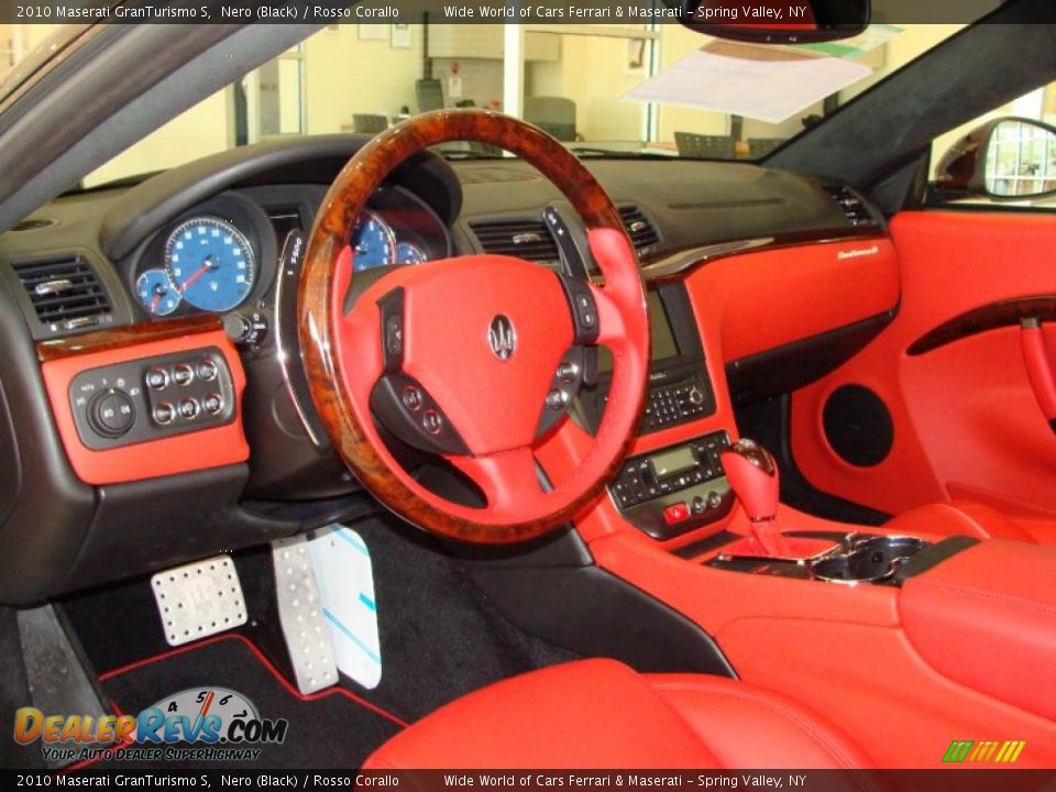 2010 Maserati GranTurismo S Nero (Black) / Rosso Corallo Photo #20