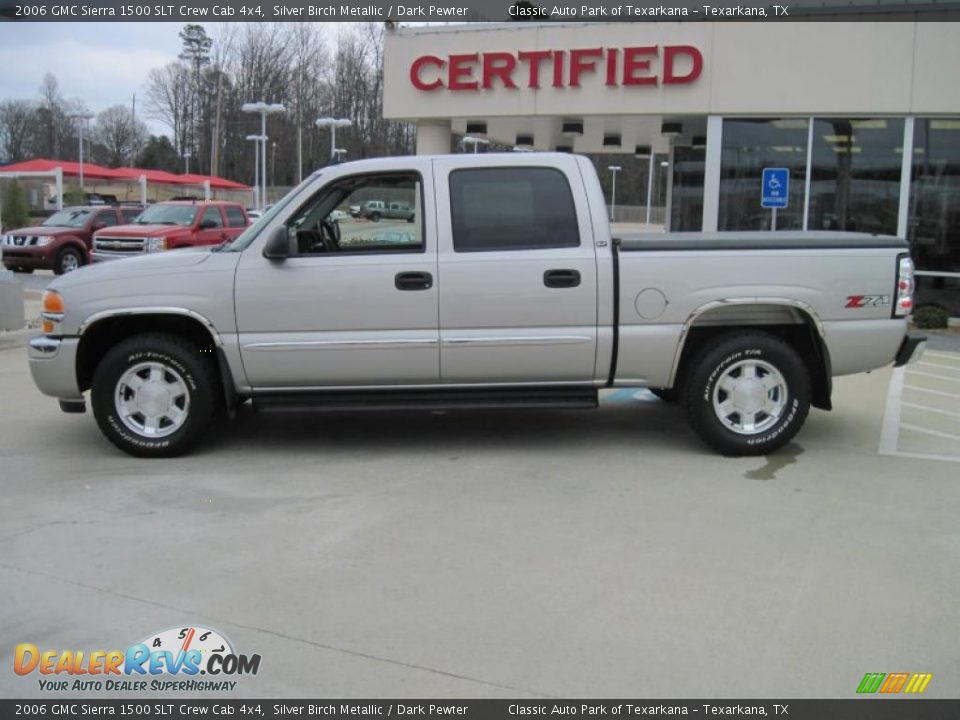 2006 GMC Sierra 1500 SLT Crew Cab 4x4 Silver Birch Metallic / Dark Pewter Photo #3