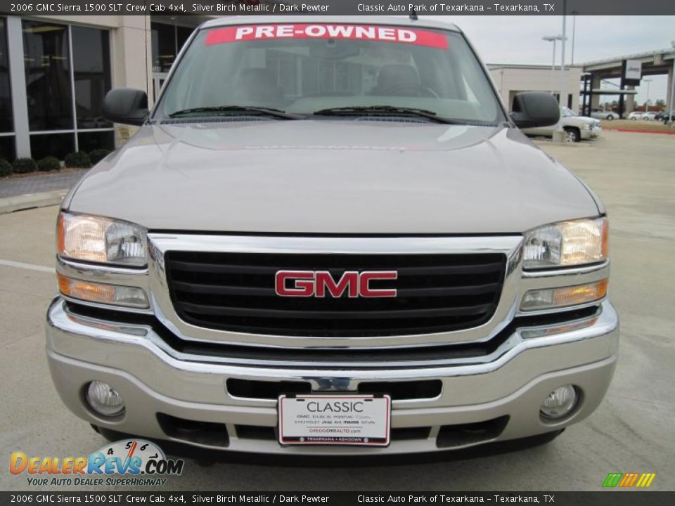 2006 GMC Sierra 1500 SLT Crew Cab 4x4 Silver Birch Metallic / Dark Pewter Photo #5