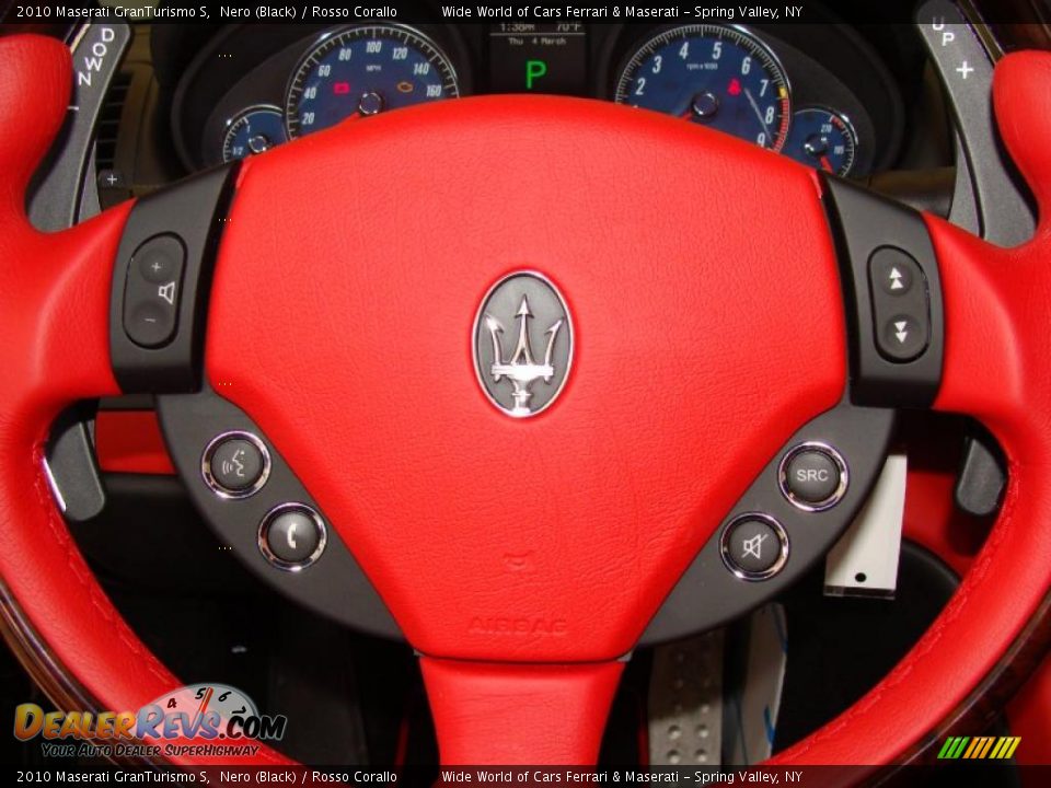 2010 Maserati GranTurismo S Nero (Black) / Rosso Corallo Photo #23