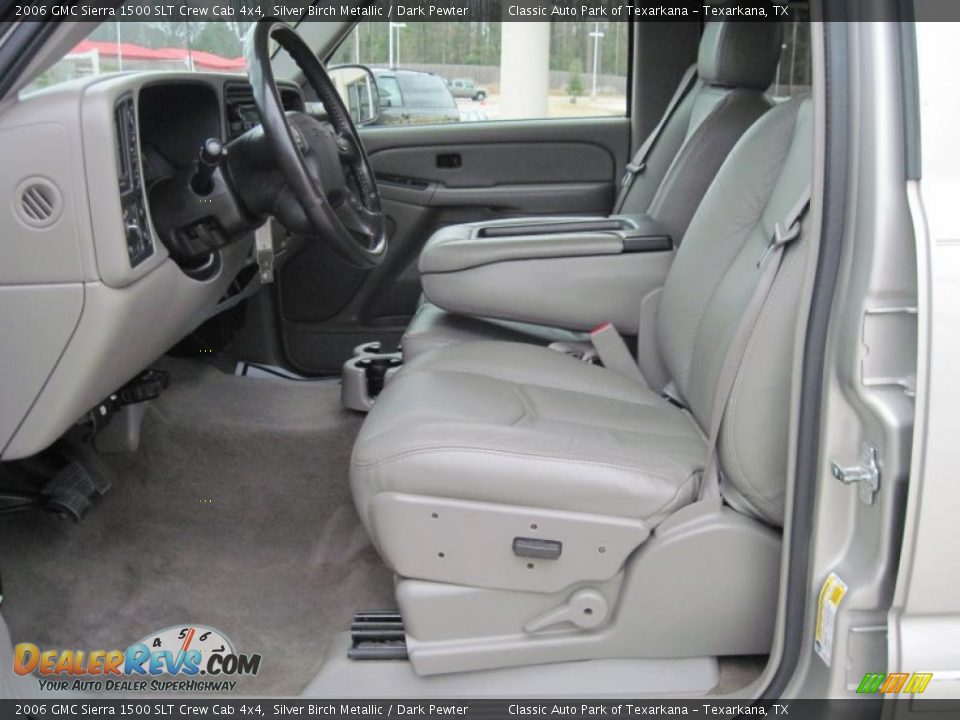 2006 GMC Sierra 1500 SLT Crew Cab 4x4 Silver Birch Metallic / Dark Pewter Photo #8