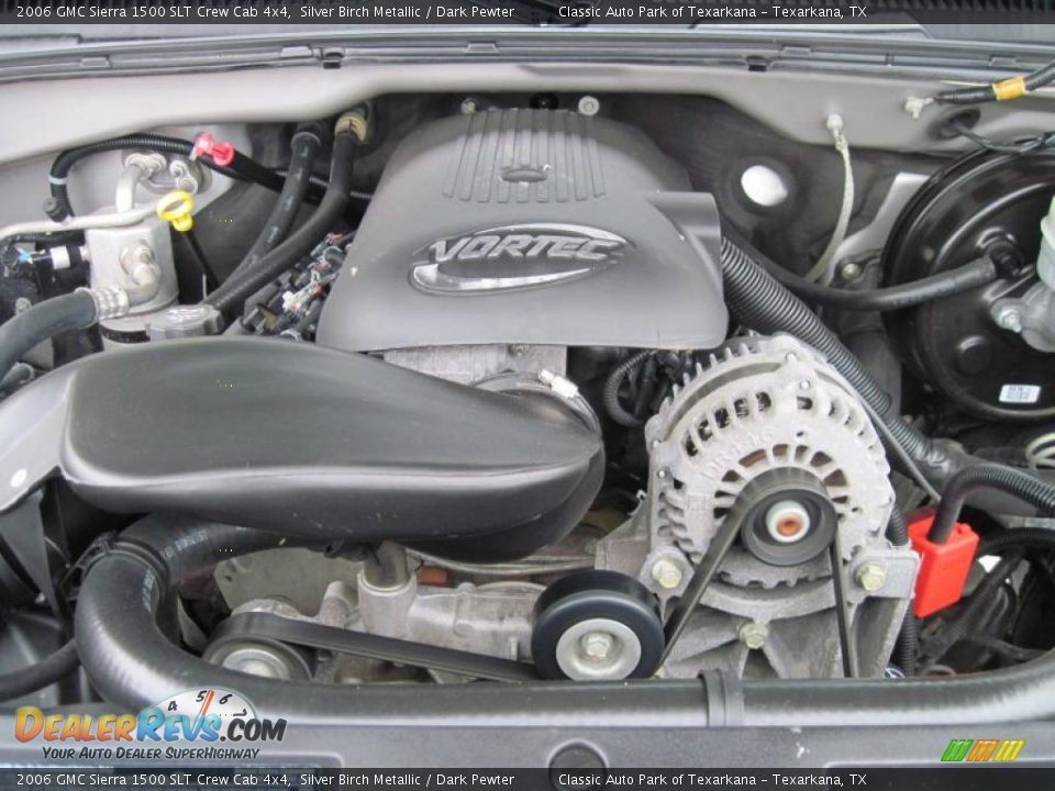 2006 GMC Sierra 1500 SLT Crew Cab 4x4 Silver Birch Metallic / Dark Pewter Photo #13