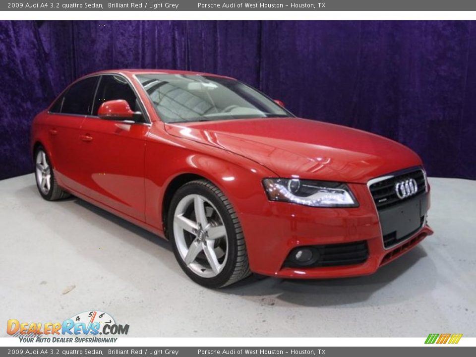 2009 Audi A4 3.2 quattro Sedan Brilliant Red / Light Grey Photo #1