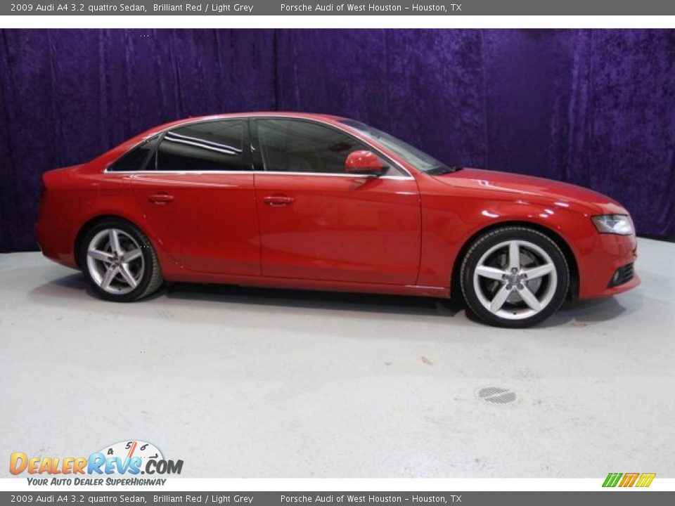 2009 Audi A4 3.2 quattro Sedan Brilliant Red / Light Grey Photo #2