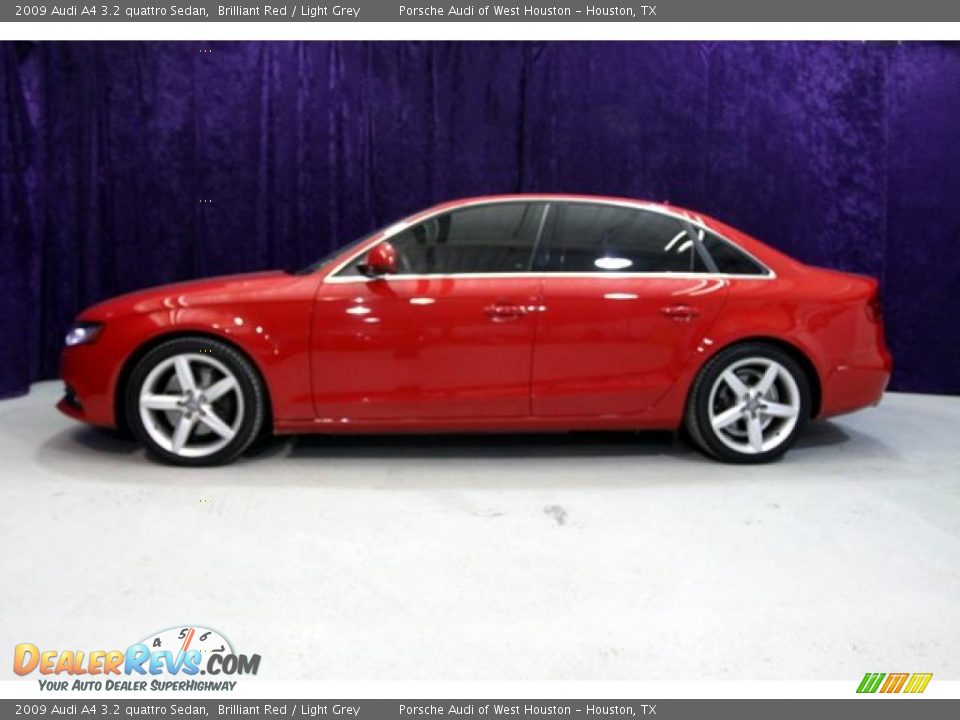 2009 Audi A4 3.2 quattro Sedan Brilliant Red / Light Grey Photo #4