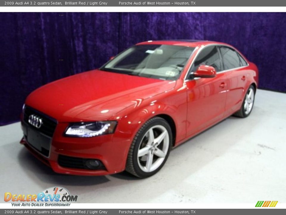 2009 Audi A4 3.2 quattro Sedan Brilliant Red / Light Grey Photo #12