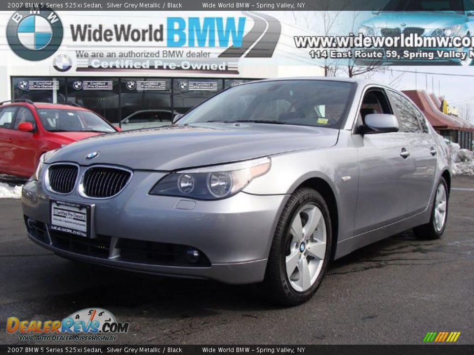 2007 BMW 5 Series 525xi Sedan Silver Grey Metallic / Black Photo #1